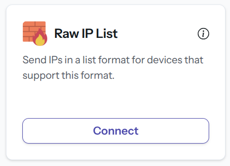 Raw IP List Integration Card